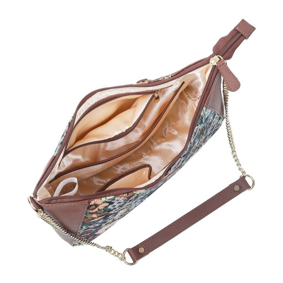 Women's Botanical Design Tapestry Fabric Hobo Bag|Shoulder Sling bag, Purse - Picture 5 of 8